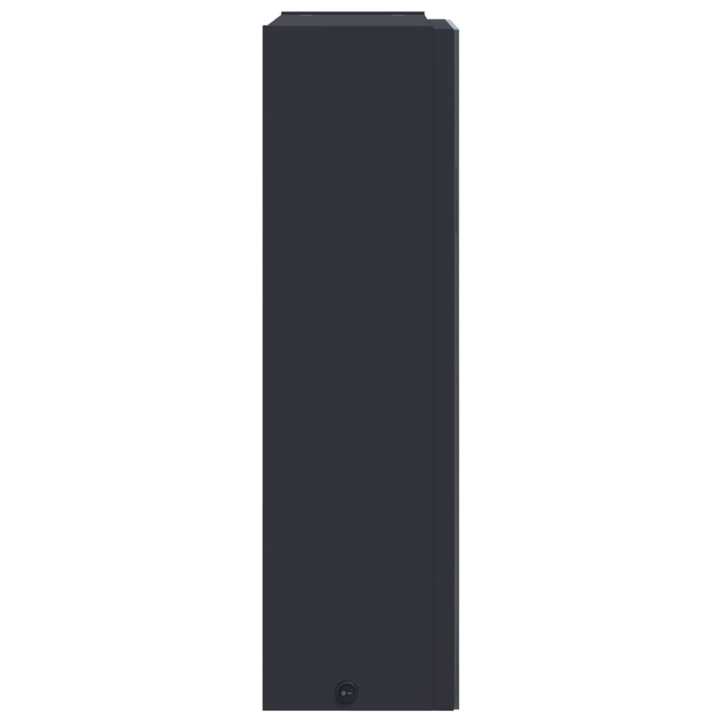 Koupelnová Zrcadlová Skříňka S Led Osvětlením Šedá