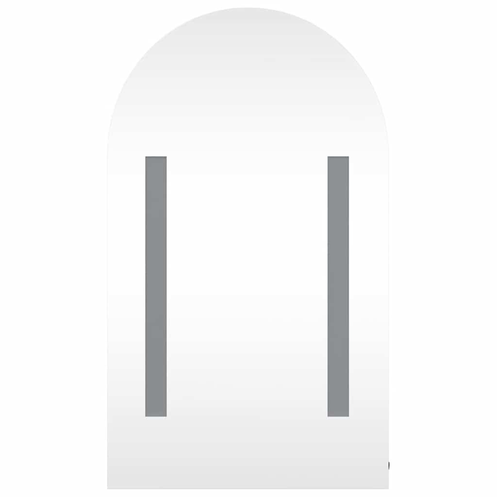 Koupelnová Zrcadlová Skříňka S Led Klenutá Černá 42X13X70 Cm