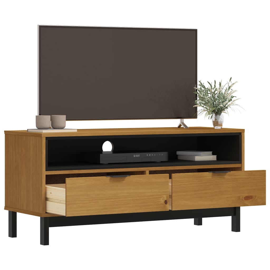 Tv Skříňka Flam 110 X 40 X 50 Cm Masivní Borové Dřevo