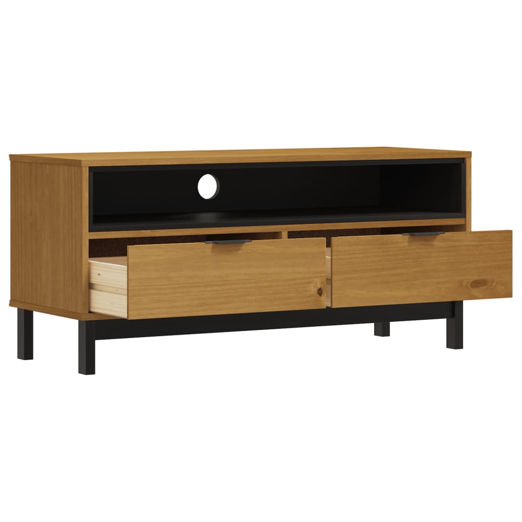 Tv Skříňka Flam 110 X 40 X 50 Cm Masivní Borové Dřevo
