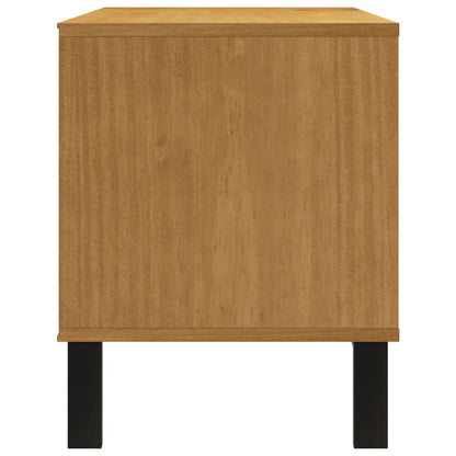 Tv Skříňka Flam 110 X 40 X 50 Cm Masivní Borové Dřevo Světle Hnědá