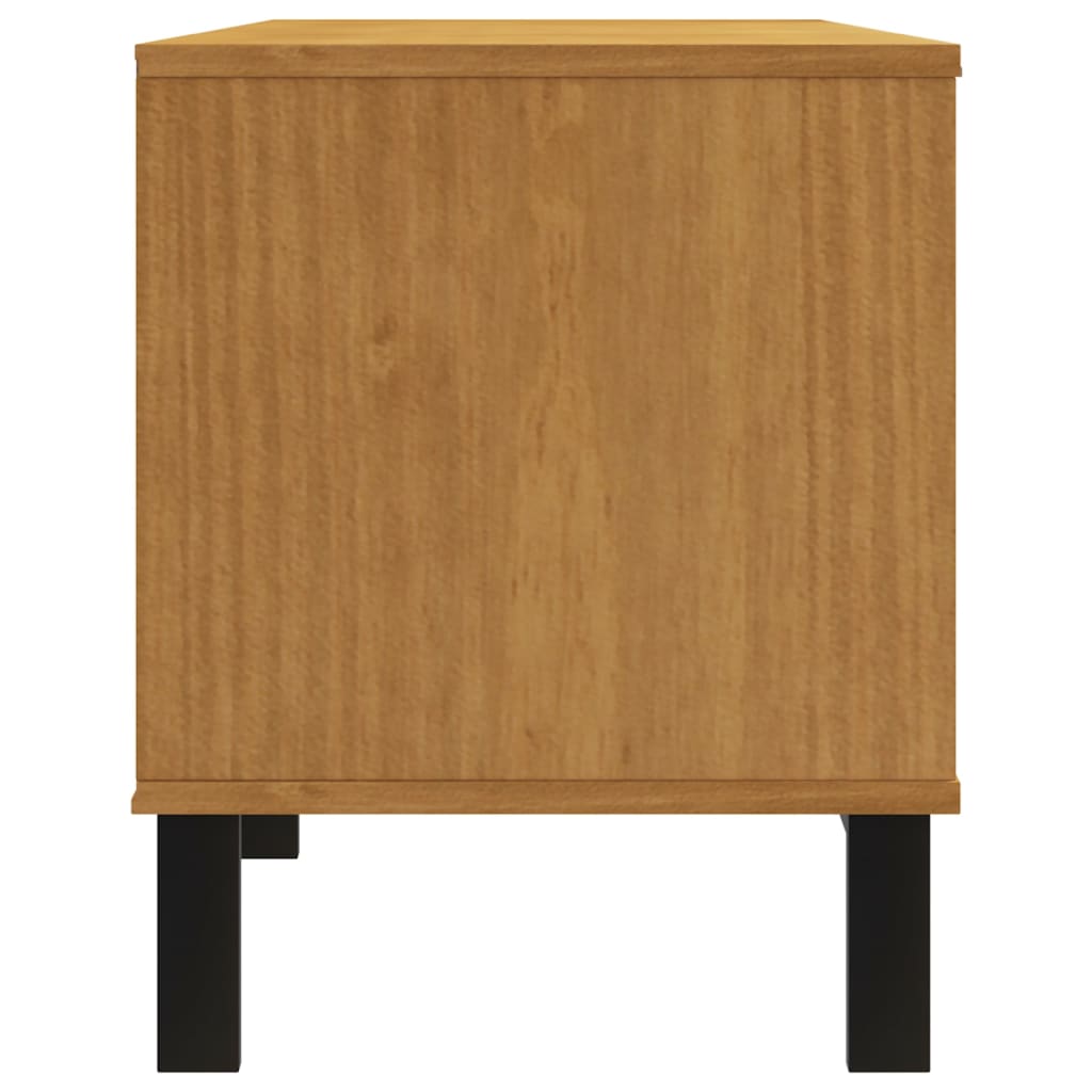 Tv Skříňka S Prosklenými Dvířky Flam 158X40X50 Cm Borové Dřevo Zelená A Bílá