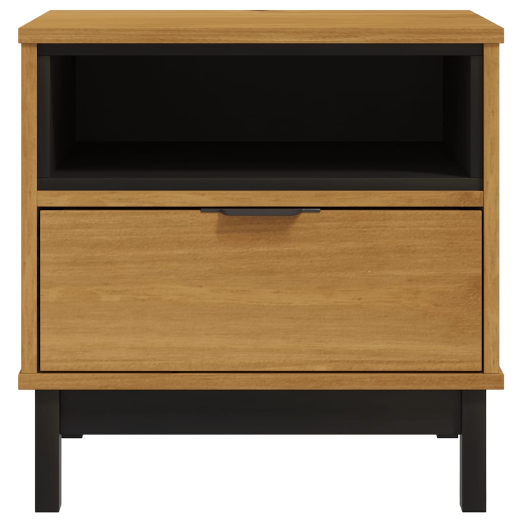 Odkládací Stolek Flam 50 X 50 X 50 Cm Masivní Borové Dřevo Přírodní