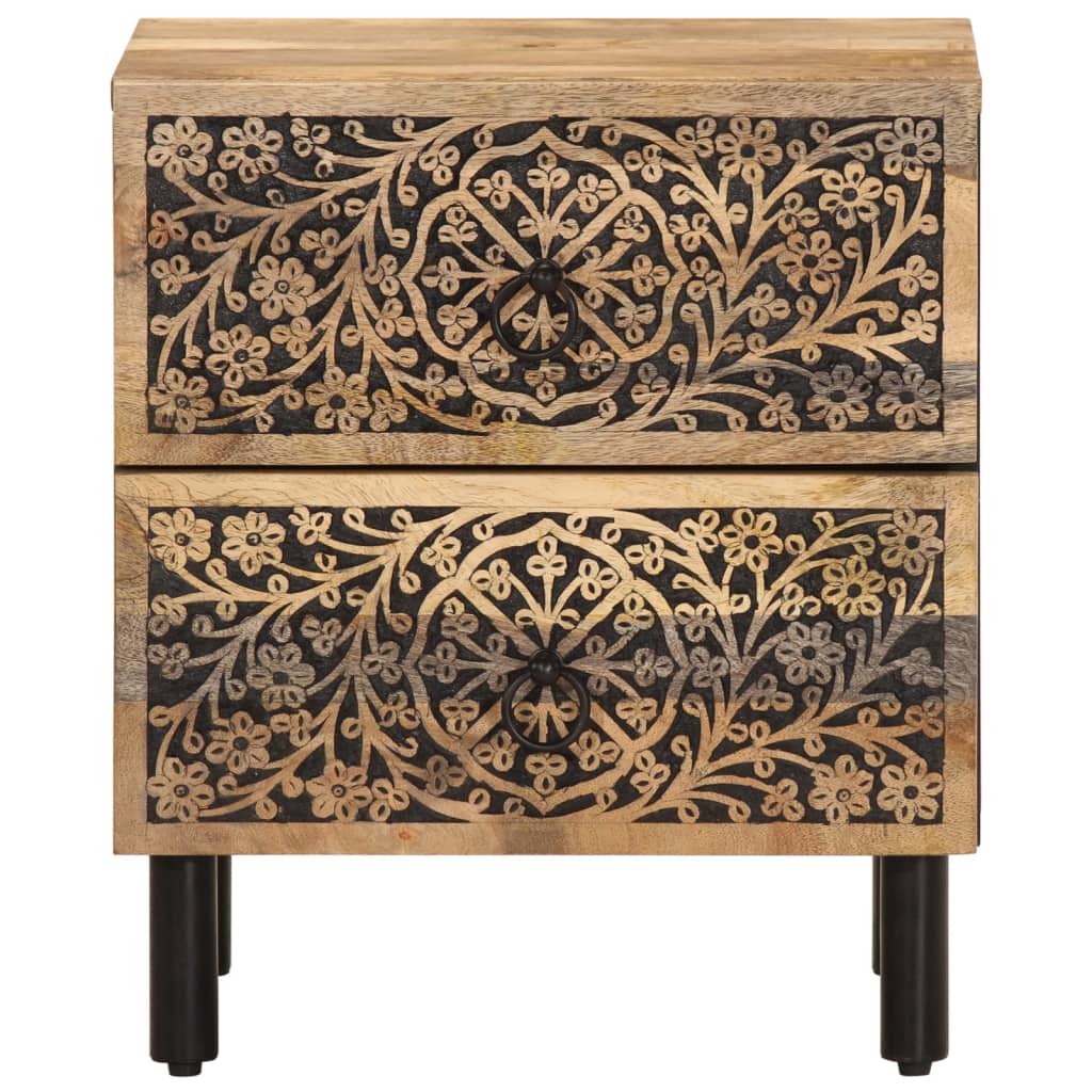 Noční Stolek 40 X 33 X 46 Cm Masivní Mangovníkové Dřevo