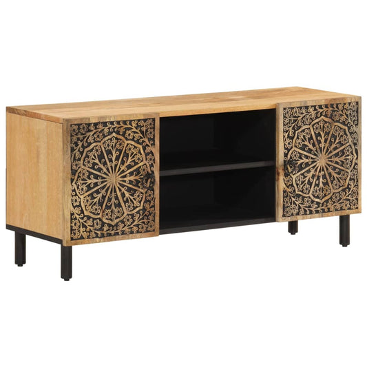 Tv Skříňka 105X33X46 Cm Masivní Mangovníkové Dřevo