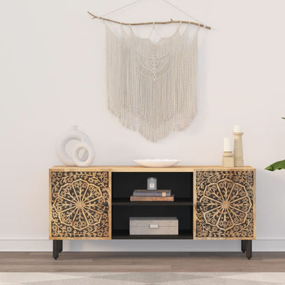 Tv Skříňka 105X33X46 Cm Masivní Mangovníkové Dřevo