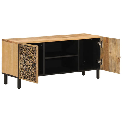 Tv Skříňka 105X33X46 Cm Masivní Mangovníkové Dřevo
