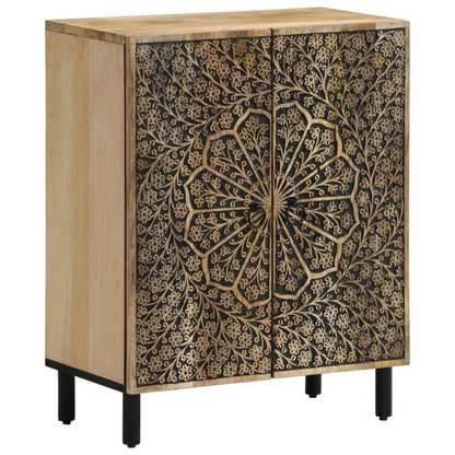Odkládací Skříňka 60 X 33 X 75 Cm Masivní Mangovníkové Dřevo