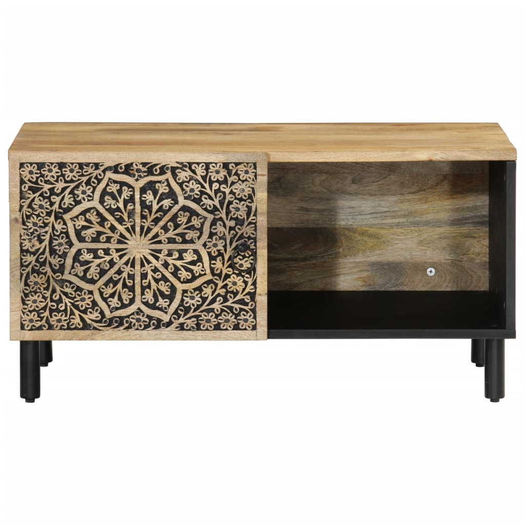 Konferenční Stolek 80 X 50 X 40 Cm Masivní Mangovníkové Dřevo