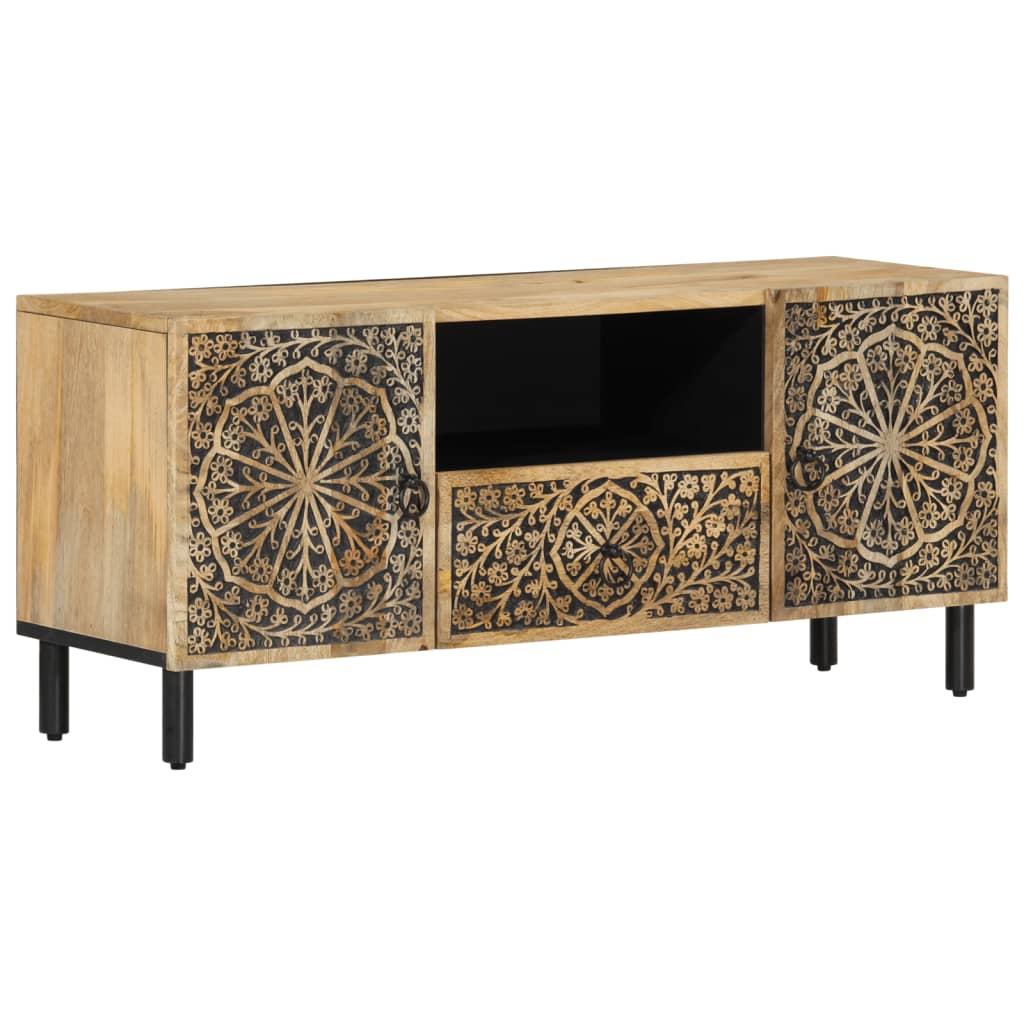 Tv Skříňka 105X33X46 Cm Masivní Mangovníkové Dřevo