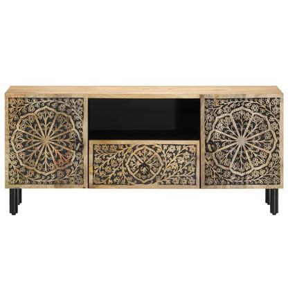 Tv Skříňka 105X33X46 Cm Masivní Mangovníkové Dřevo