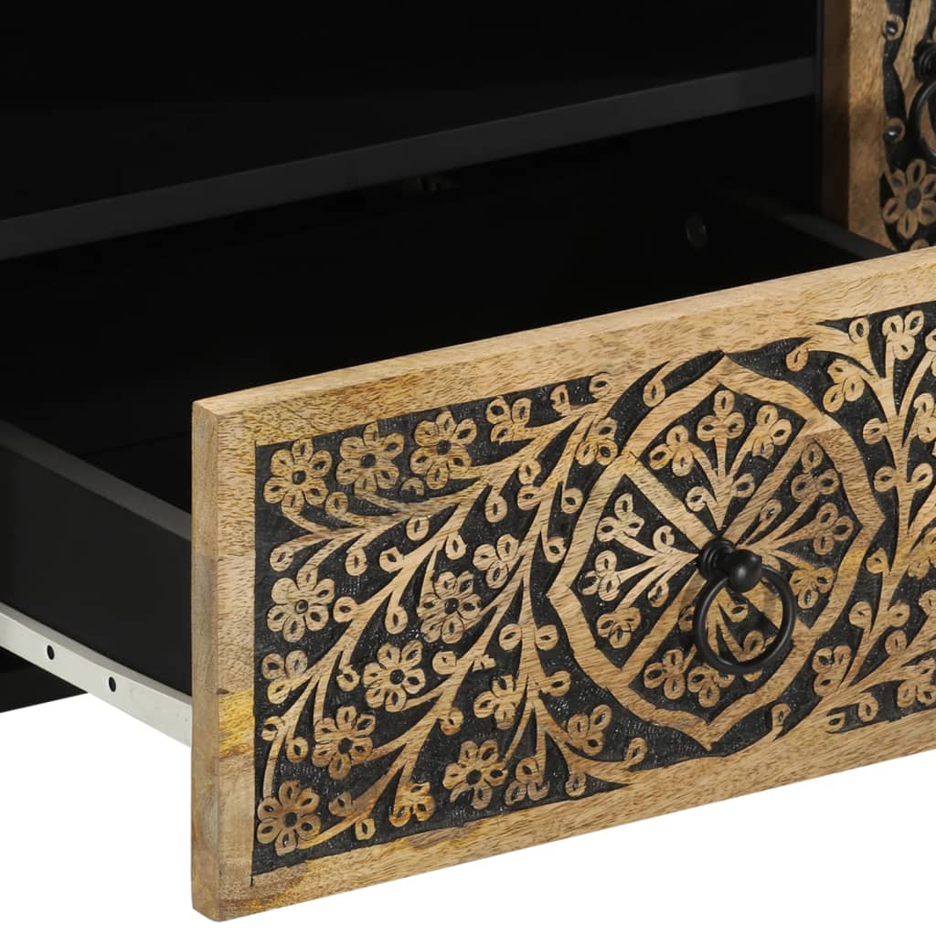 Tv Skříňka 105X33X46 Cm Masivní Mangovníkové Dřevo