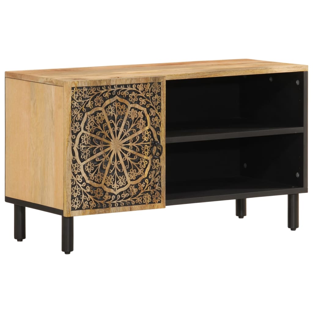 Tv Skříňka 80 X 31 X 46 Cm Masivní Mangovníkové Dřevo