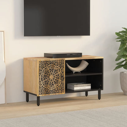 Tv Skříňka 80 X 31 X 46 Cm Masivní Mangovníkové Dřevo
