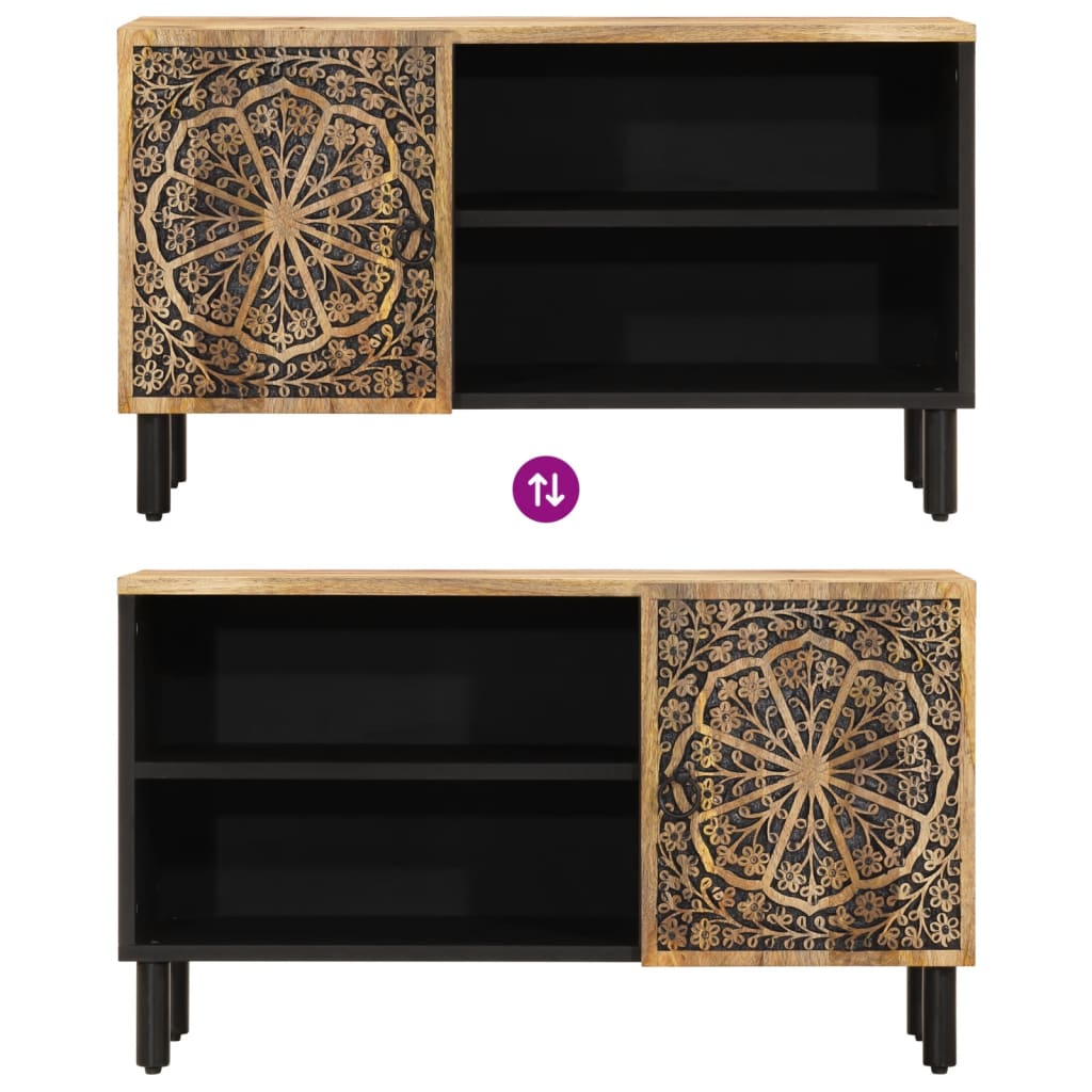 Tv Skříňka 80 X 31 X 46 Cm Masivní Mangovníkové Dřevo
