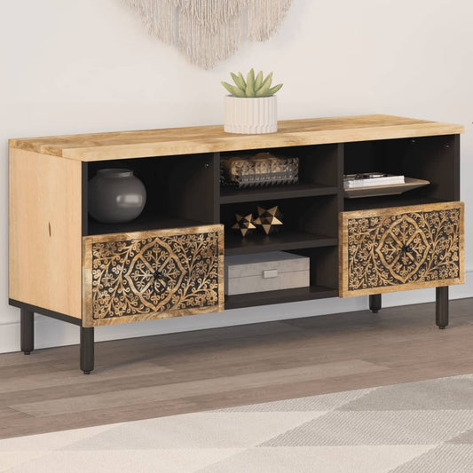 Tv Skříňka 100 X 33 X 46 Cm Masivní Mangovníkové Dřevo