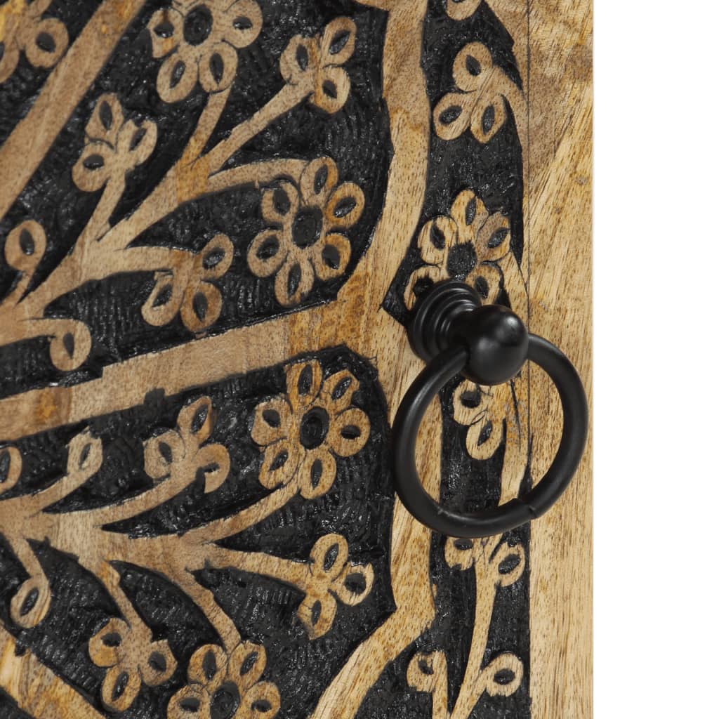 Koupelnová Nástěnná Skříňka 38 X 33 X 48 Cm Masivní Mangovník