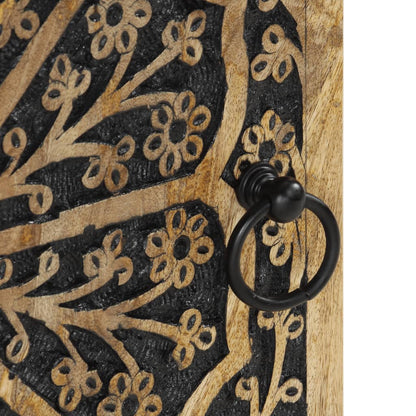 Koupelnová Nástěnná Skříňka 38 X 33 X 48 Cm Masivní Mangovník