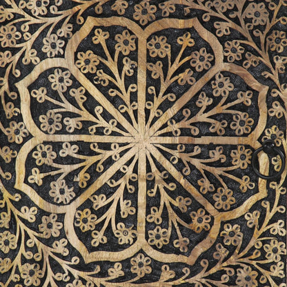 Koupelnová Nástěnná Skříňka 38 X 33 X 48 Cm Masivní Mangovník