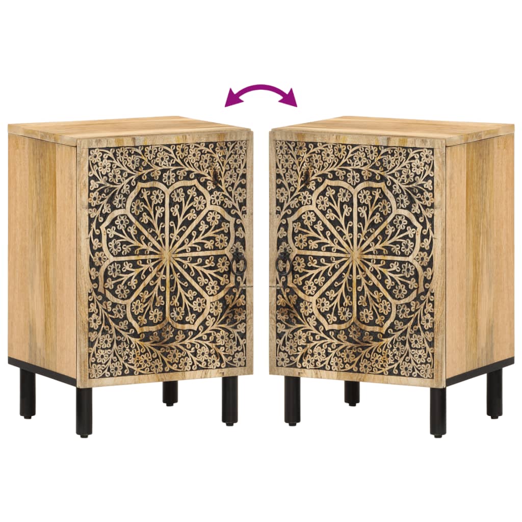 Koupelnová Skříňka 38 X 33 X 58 Cm Masivní Mangovníkové Dřevo