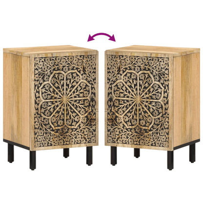 Koupelnová Skříňka 38 X 33 X 58 Cm Masivní Mangovníkové Dřevo