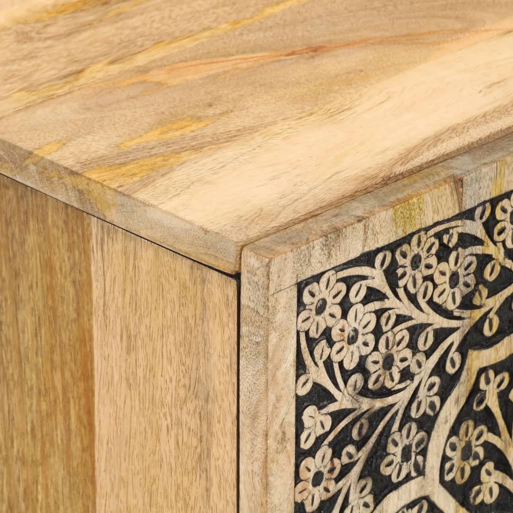 Koupelnová Skříňka 38 X 33 X 58 Cm Masivní Mangovníkové Dřevo