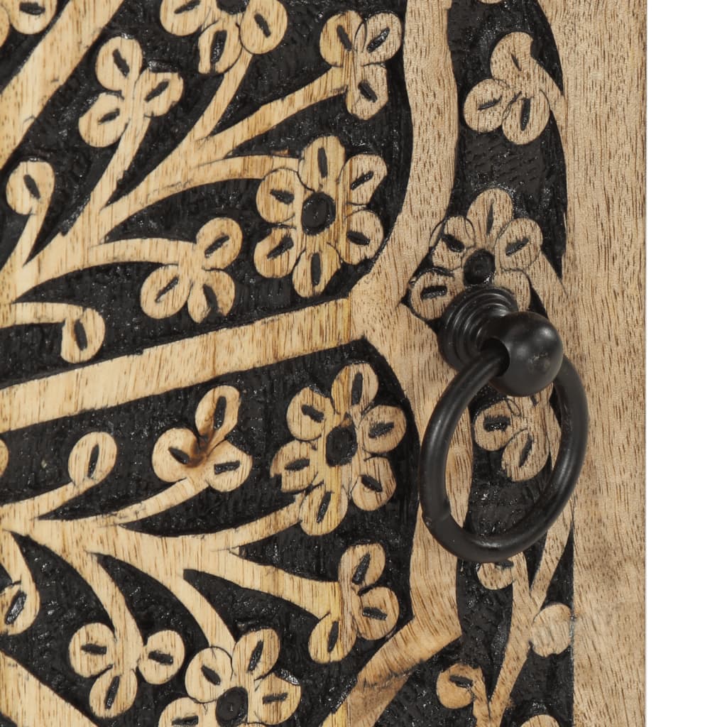 Koupelnová Skříňka 38 X 33 X 58 Cm Masivní Mangovníkové Dřevo