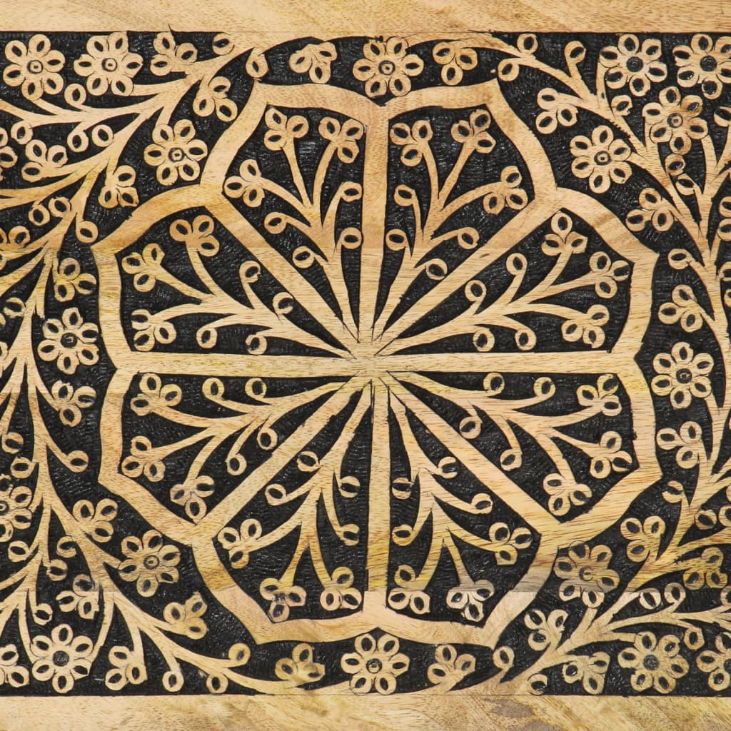 Odkládací Skříňka 80 X 33 X 75 Cm Masivní Mangovníkové Dřevo