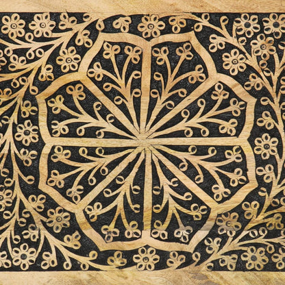 Odkládací Skříňka 80 X 33 X 75 Cm Masivní Mangovníkové Dřevo