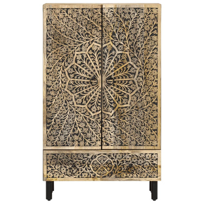 Skříň Highboard 60 X 33 X 100 Cm Masivní Mangovníkové Dřevo