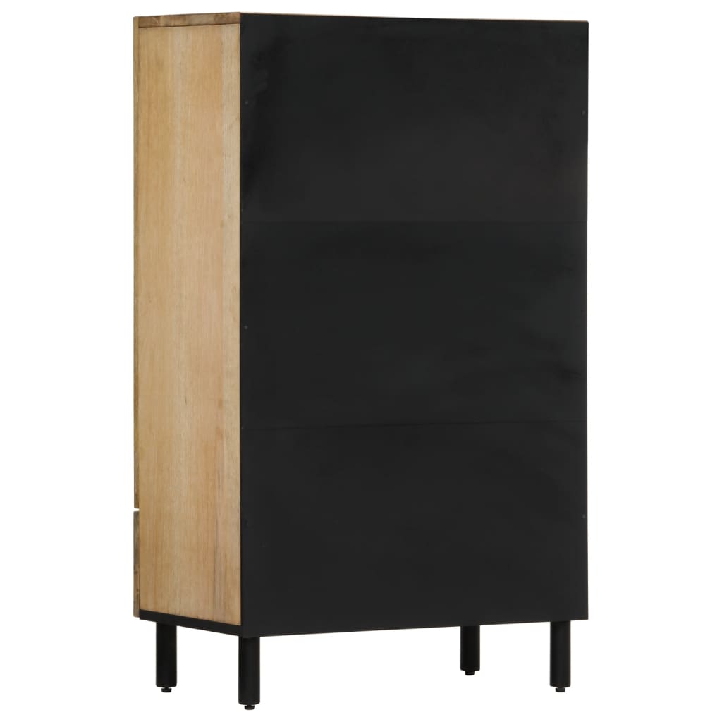 Skříň Highboard 60 X 33 X 100 Cm Masivní Mangovníkové Dřevo