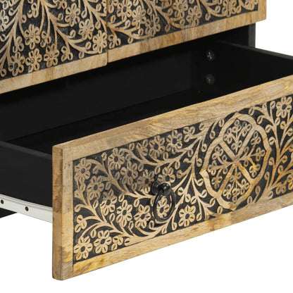 Skříň Highboard 60 X 33 X 100 Cm Masivní Mangovníkové Dřevo
