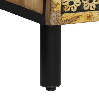 Skříň Highboard 60 X 33 X 100 Cm Masivní Mangovníkové Dřevo