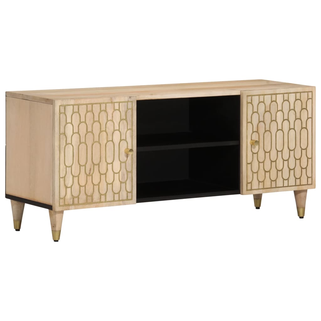 Tv Skříňka 105X33X46 Cm Masivní Mangovníkové Dřevo