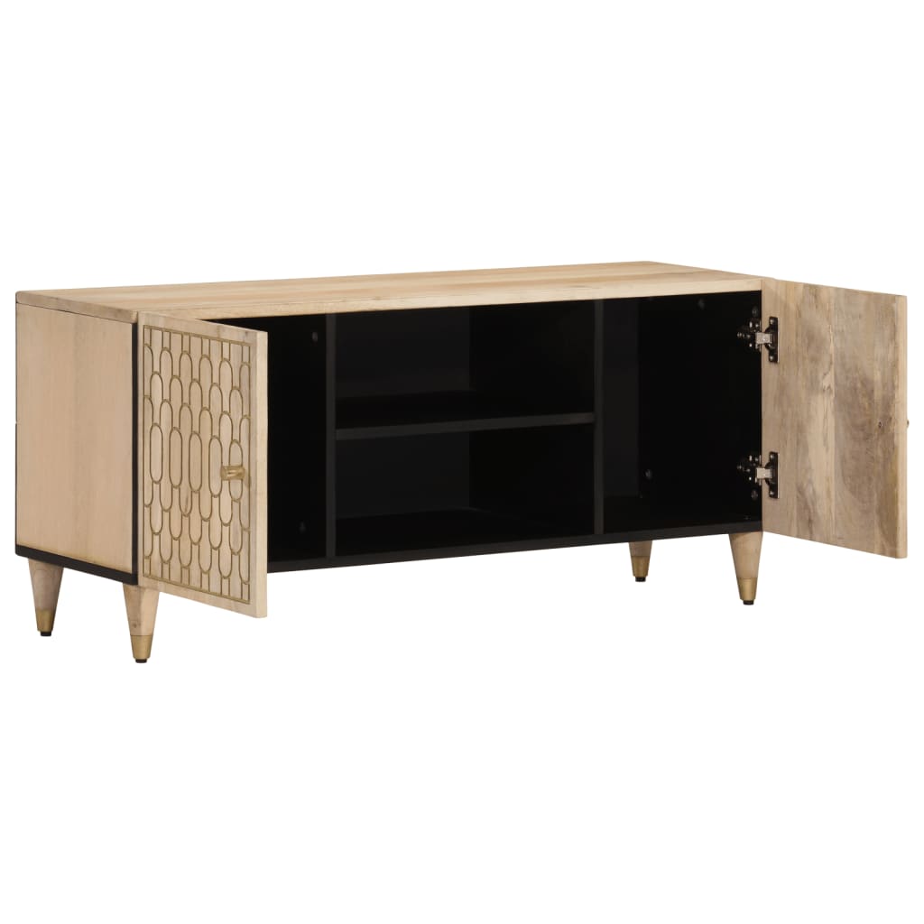 Tv Skříňka 105X33X46 Cm Masivní Mangovníkové Dřevo