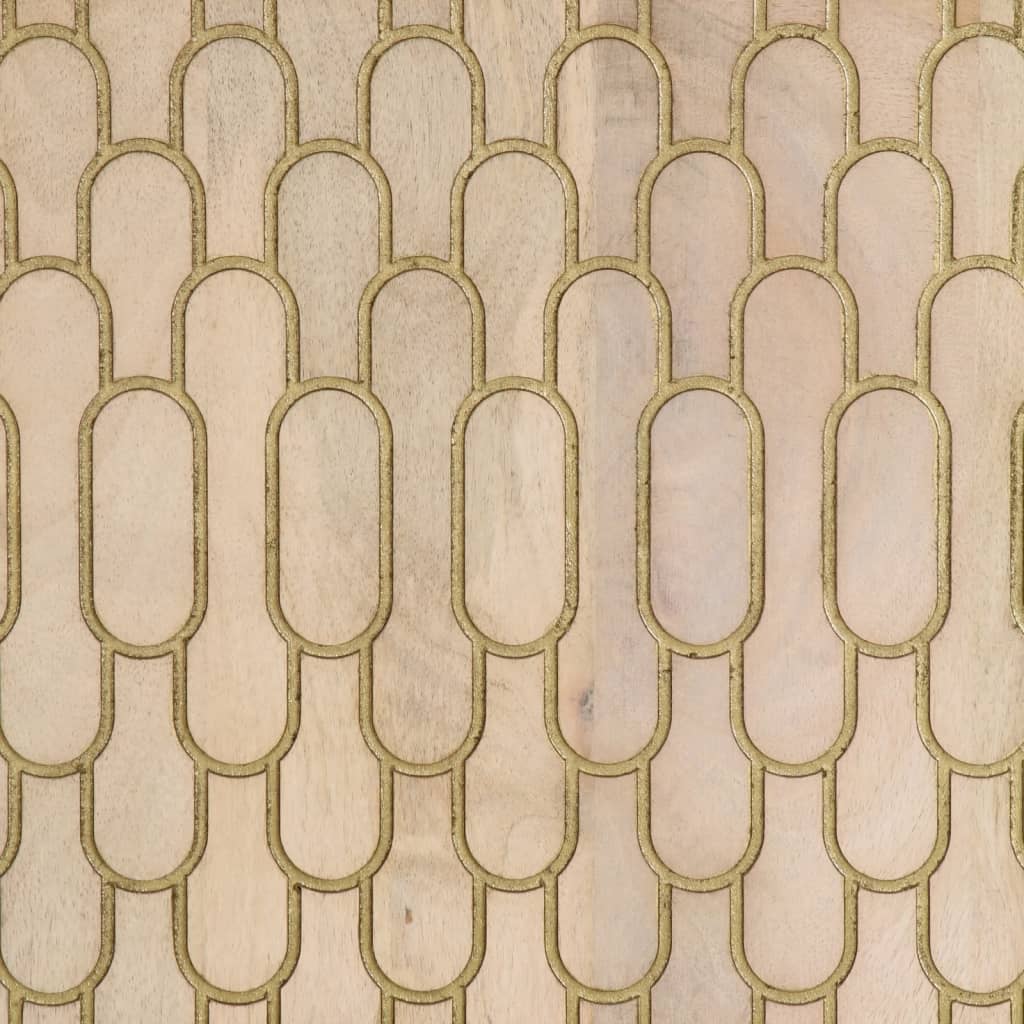 Odkládací Skříňka 60 X 33 X 75 Cm Masivní Mangovníkové Dřevo