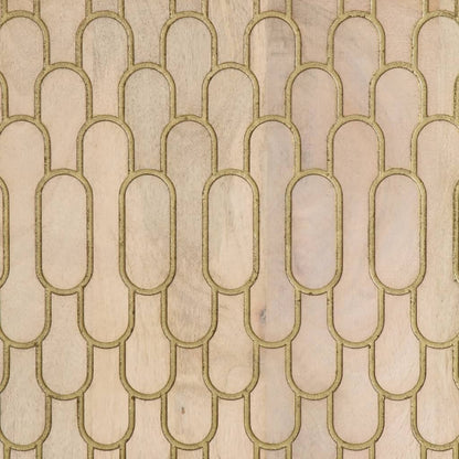 Odkládací Skříňka 60 X 33 X 75 Cm Masivní Mangovníkové Dřevo