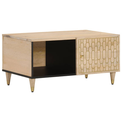 Konferenční Stolek 80 X 50 X 40 Cm Masivní Mangovníkové Dřevo
