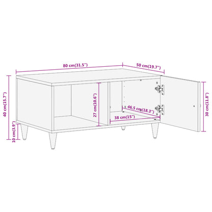 Konferenční Stolek 80 X 50 X 40 Cm Masivní Mangovníkové Dřevo