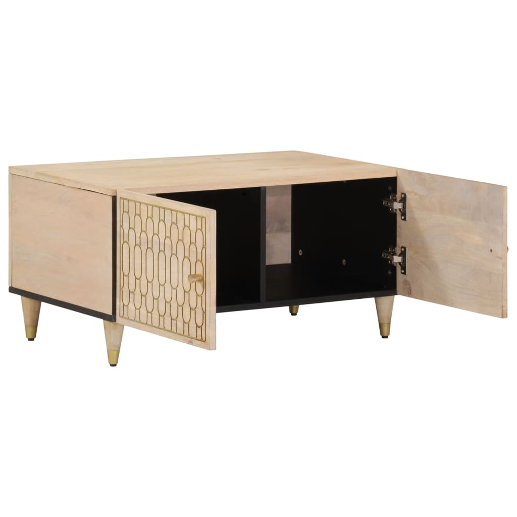 Konferenční Stolek 80 X 50 X 40 Cm Masivní Mangovníkové Dřevo