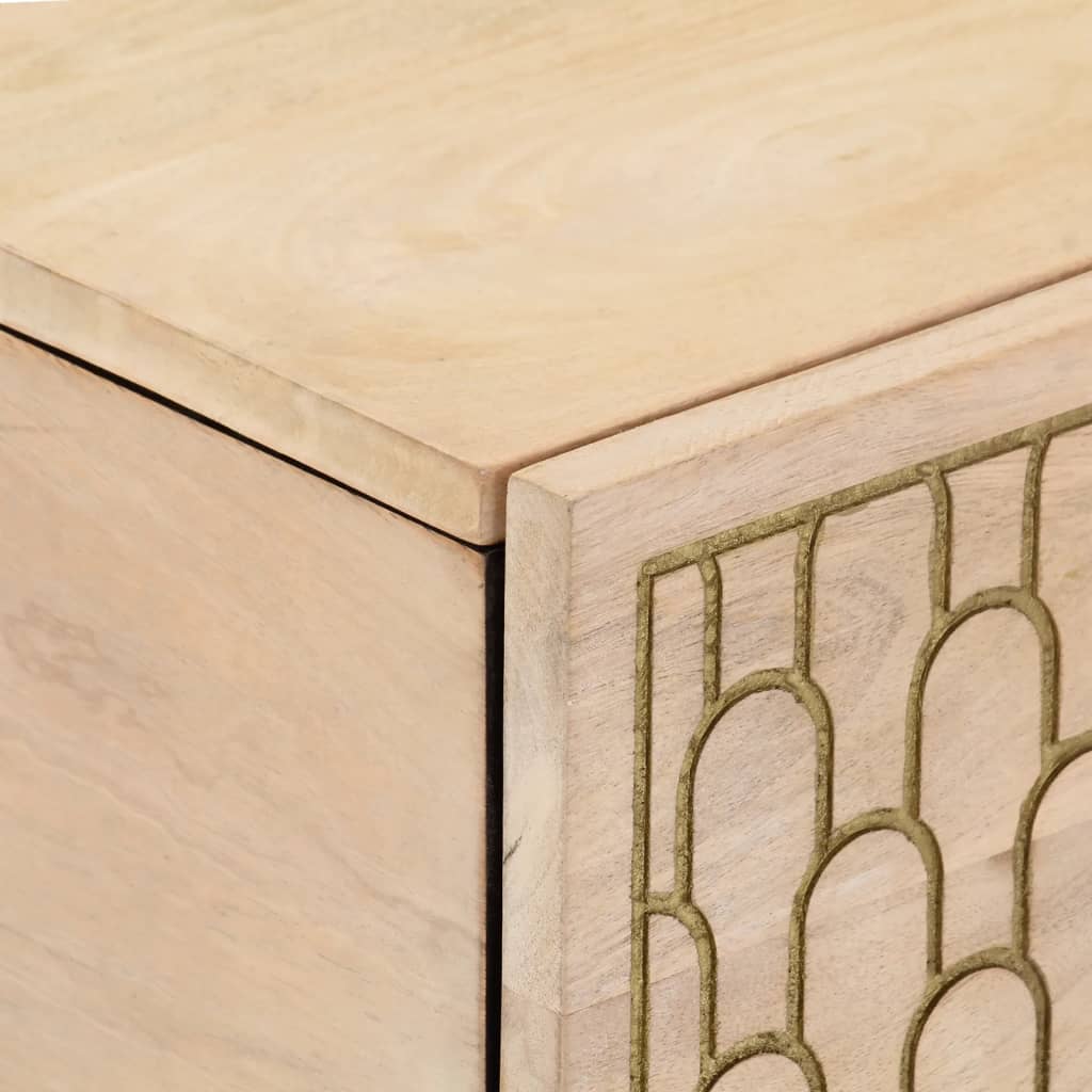 Konferenční Stolek 80 X 50 X 40 Cm Masivní Mangovníkové Dřevo