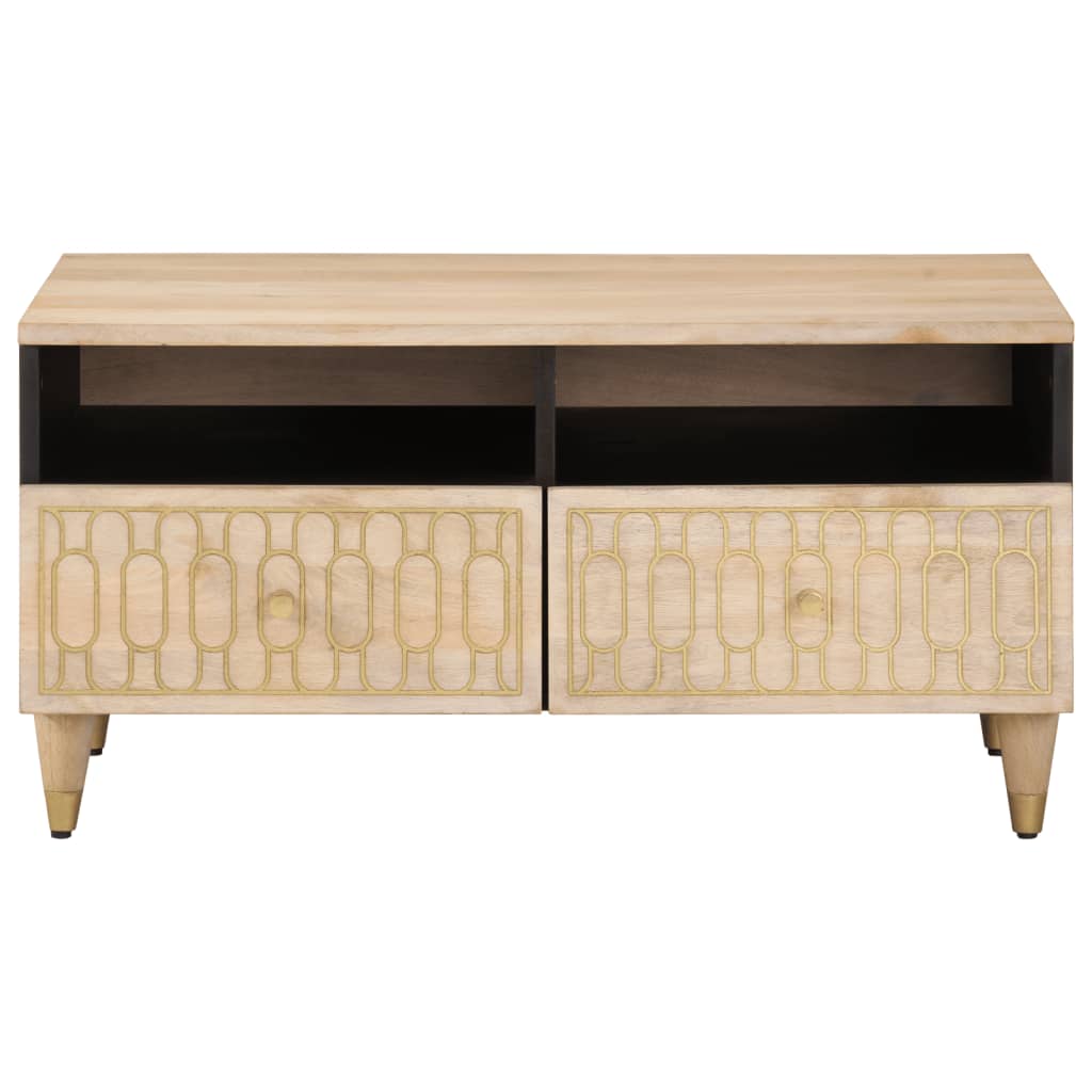 Konferenční Stolek 80 X 54 X 40 Cm Masivní Mangovníkové Dřevo