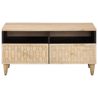 Konferenční Stolek 80 X 54 X 40 Cm Masivní Mangovníkové Dřevo