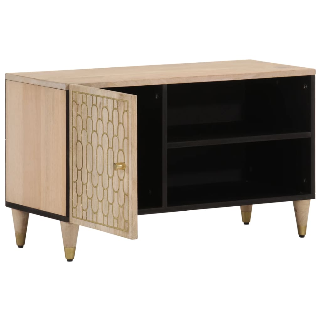 Tv Skříňka 80 X 31 X 46 Cm Masivní Mangovníkové Dřevo