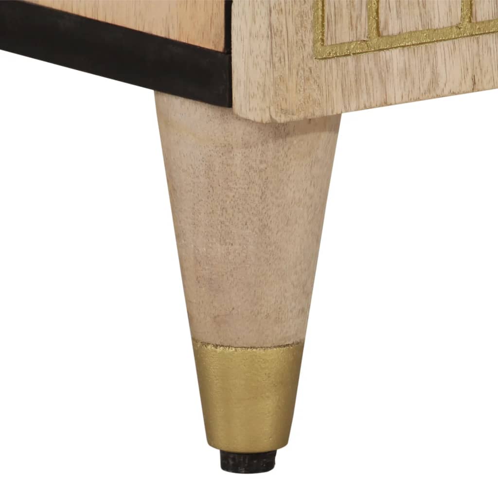 Tv Skříňka 80 X 31 X 46 Cm Masivní Mangovníkové Dřevo
