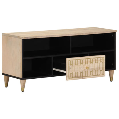 Tv Skříňka 100 X 33 X 46 Cm Masivní Mangovníkové Dřevo