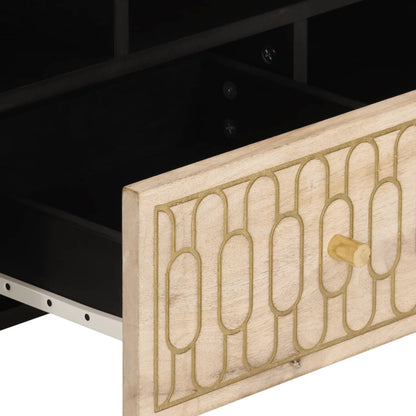 Tv Skříňka 100 X 33 X 46 Cm Masivní Mangovníkové Dřevo