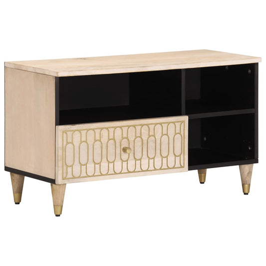 Tv Skříňka 80 X 33 X 46 Cm Masivní Mangovníkové Dřevo