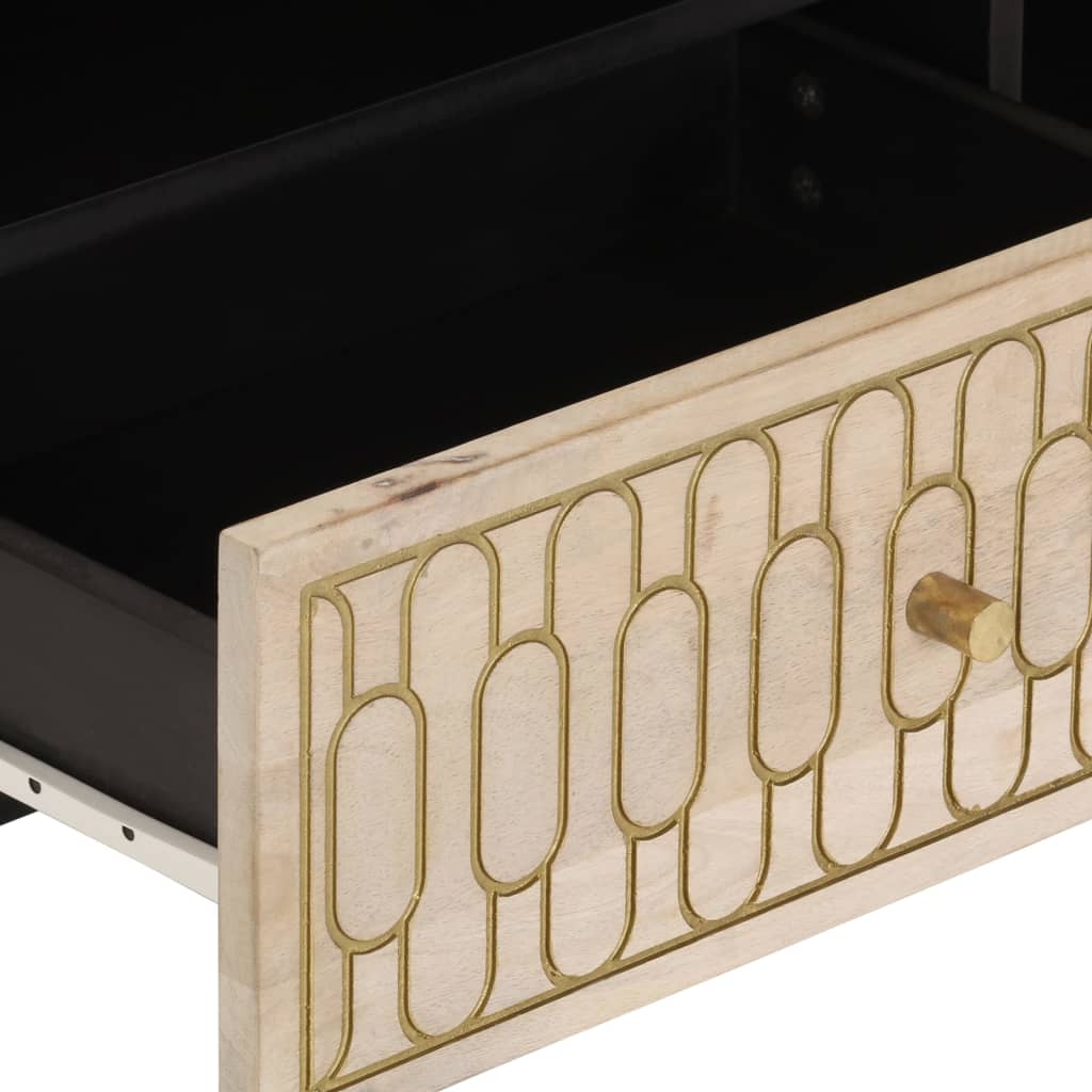 Tv Skříňka 80 X 33 X 46 Cm Masivní Mangovníkové Dřevo