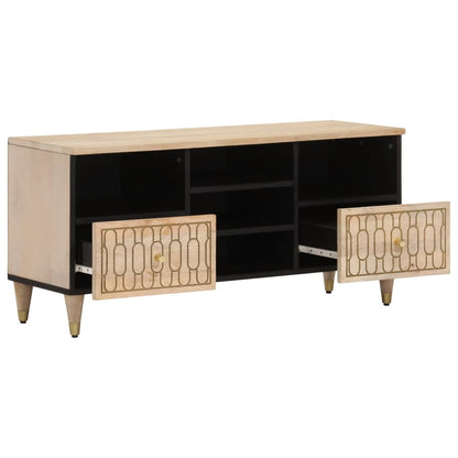 Tv Skříňka 100 X 33 X 46 Cm Masivní Mangovníkové Dřevo